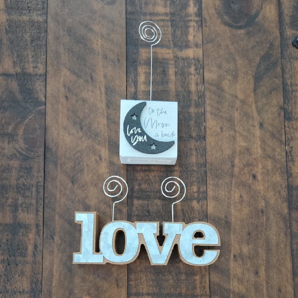 Love Picture Holders with Silver Accents